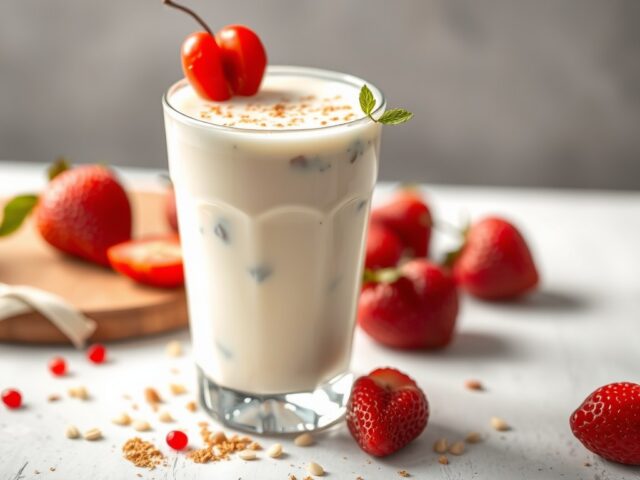 Ayran = Yogurt drank — AI-gegenereerde illustratie