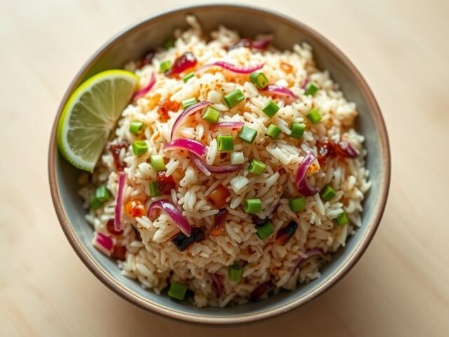 Aziatische rijstsalade