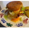 Bacon-Burger….met cheddar en een eitje.