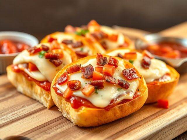 Bacon pizzabroodjes