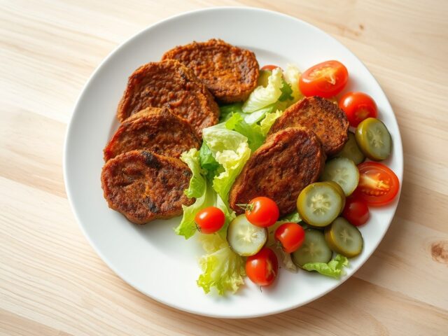 balkenbrij met frisse salade