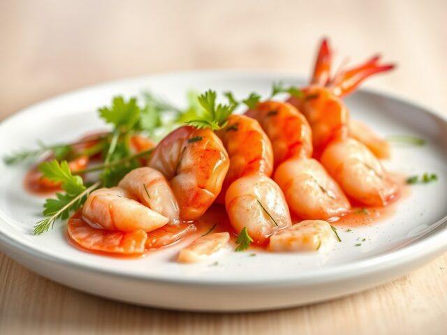 Ballotine en “carpaccio” van langoustines.