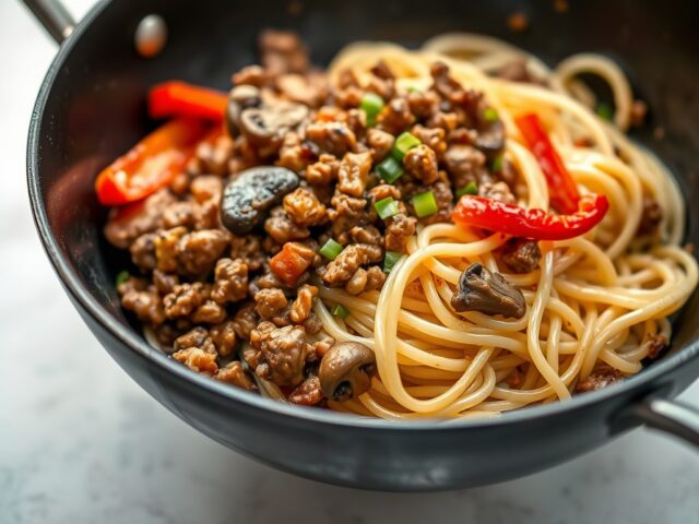 Bami met gehakt — AI-gegenereerde illustratie