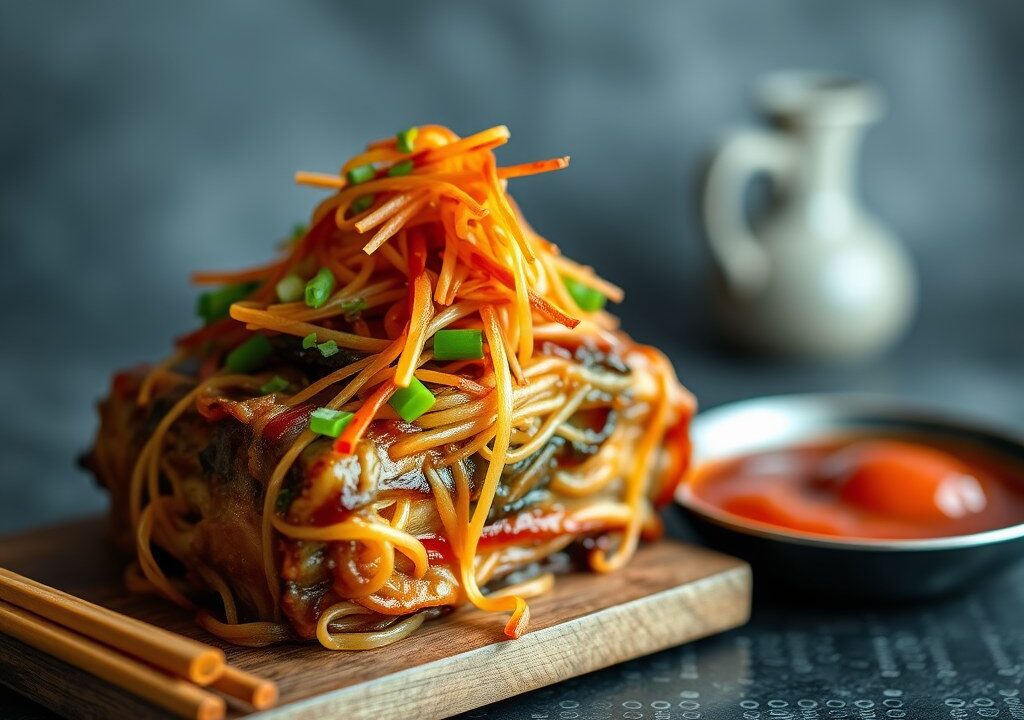 Bami teryaki, AI-gegenereerde illustratie