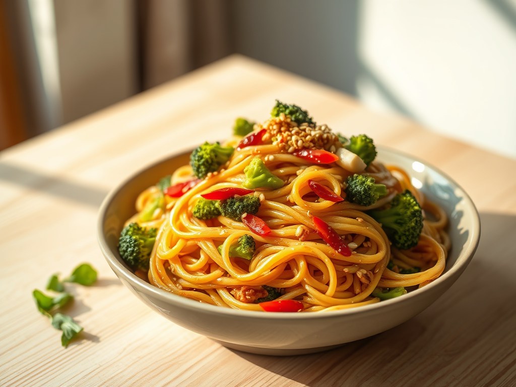 Bamie met broccoli, AI-gegenereerde illustratie