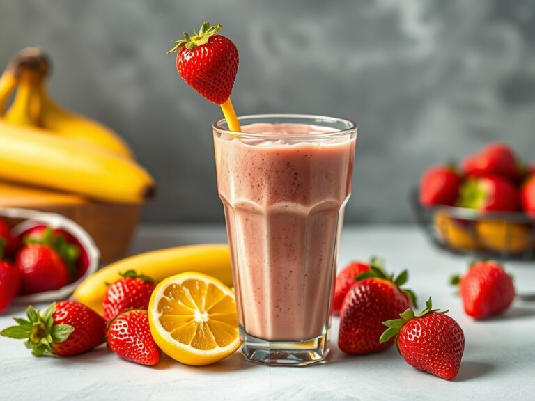 Banaan Aardbeien Smoothie