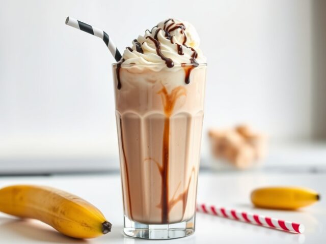 Banaan-chocolade milkshake
