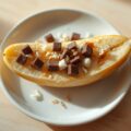 Banaan met chocolade en kokos