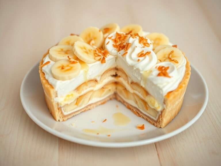 Bananen-kwarkroomtaart