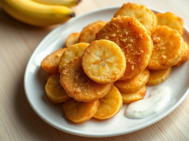 Bananenbeignets met kokosmelk