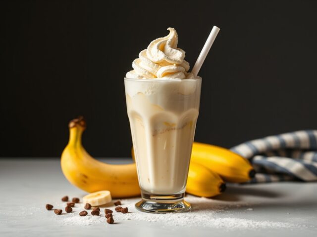 Bananenmilkshake — AI-gegenereerde illustratie
