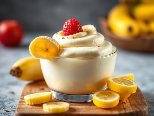 Bananenmousse — AI-gegenereerde illustratie