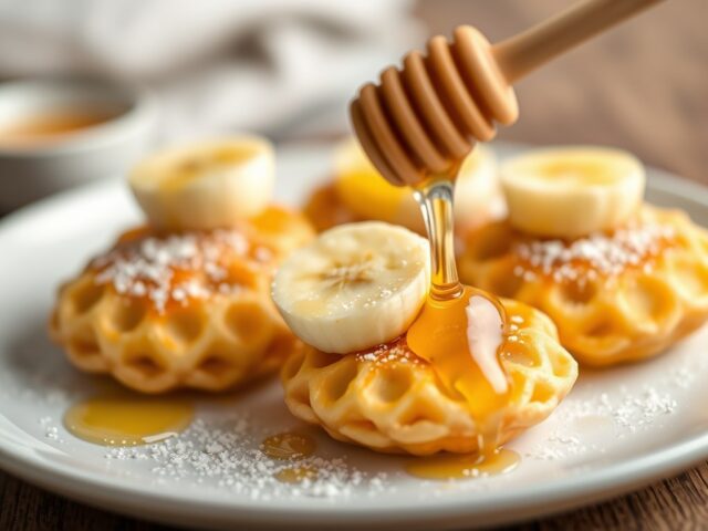 Bananenpoffertjes met honing