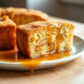 Bananenpudding met karamelsaus