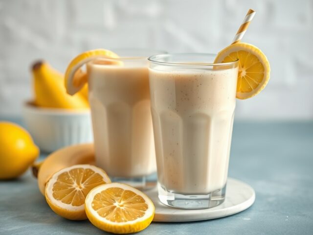 Bananensmoothie — AI-gegenereerde illustratie