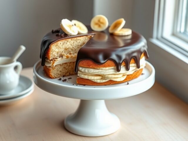 Bananentaart met chocolade