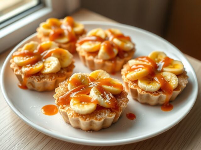 Bananentaartjes met karamel