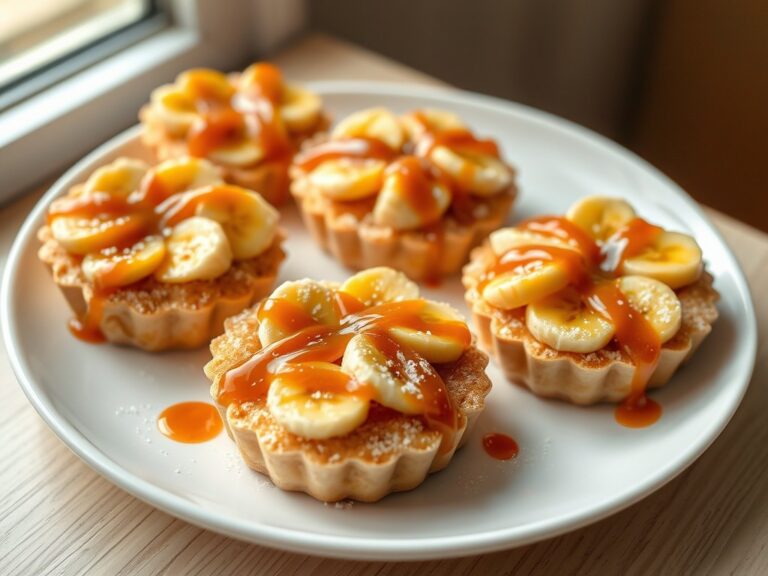 Bananentaartjes met karamel