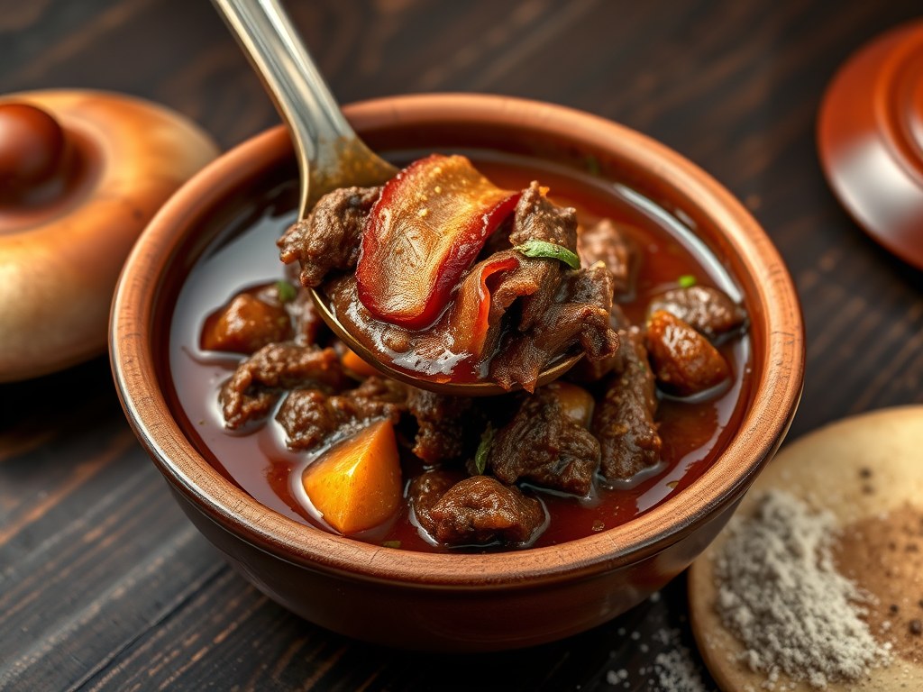 Barreado – Braziliaanse Stoofpot uit de Slow Cooker, AI-gegenereerde illustratie