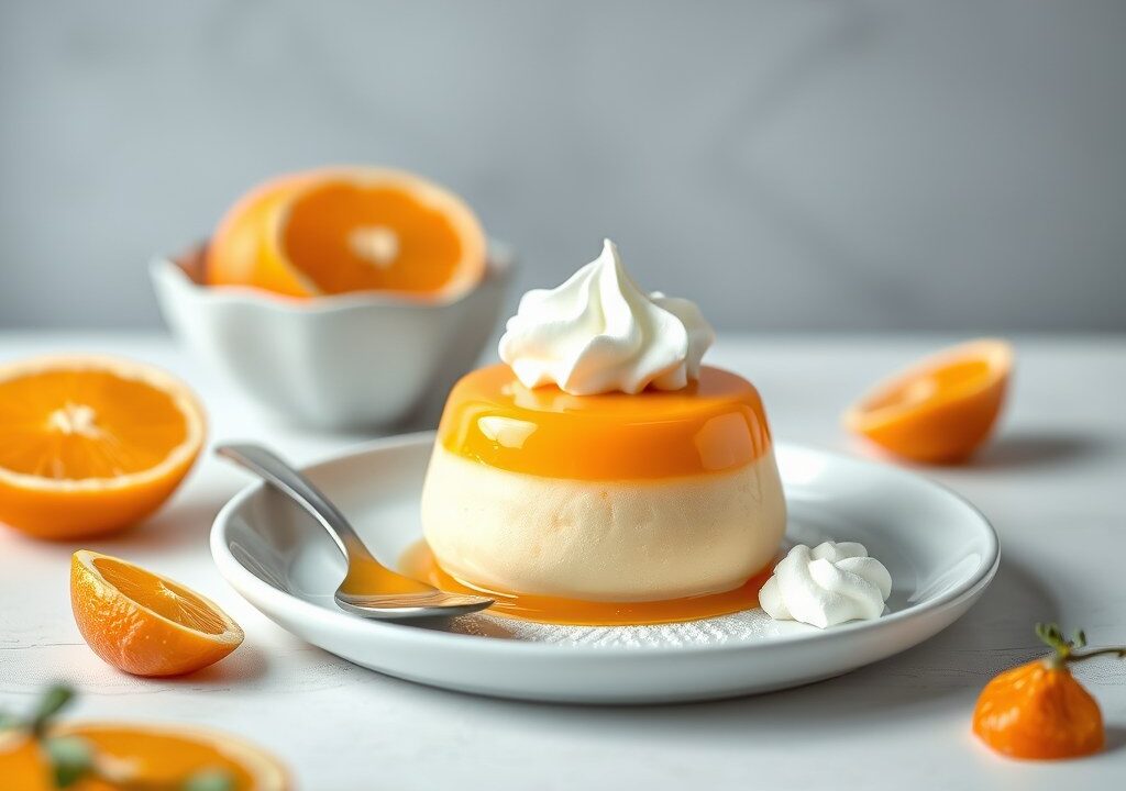 Bavarois orange, AI-gegenereerde illustratie
