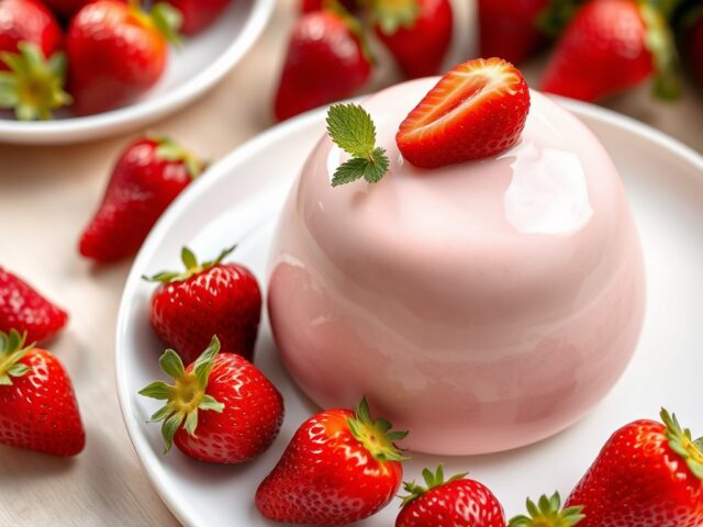 Bavarois van aardbei