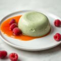 Bavarois van asperges met bloedsinaasappelsaus
