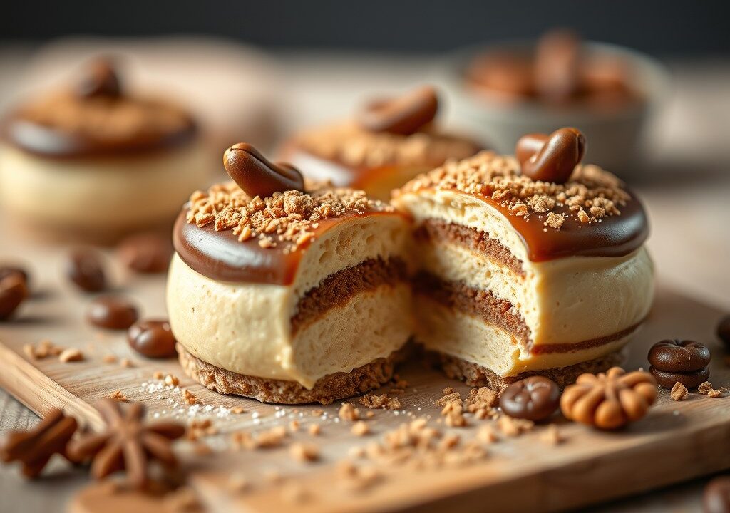 Bavarois van speculaas met koffie en rum, AI-gegenereerde illustratie