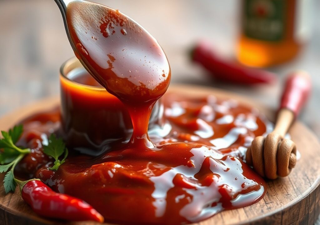 BBQ saus — AI-gegenereerde illustratie