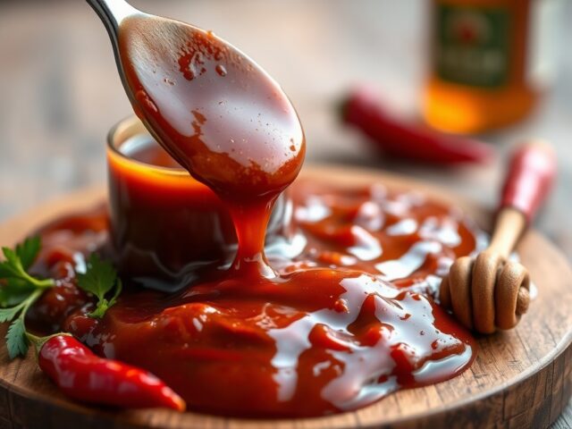 BBQ saus — AI-gegenereerde illustratie