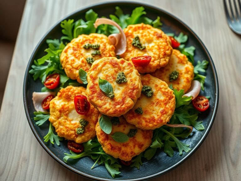 Beignet van scampi en parmaham