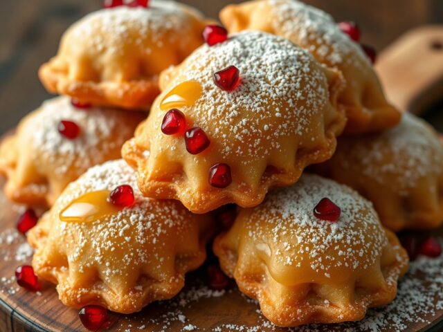 Beignets met granaatappel
