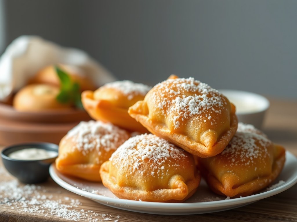 Beignets van Rommedou kaasjes, AI-gegenereerde illustratie