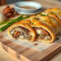 Belgische strudel met passendale, champignons en n