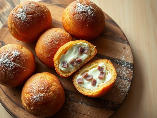 Berlinerbollen met een hartige vulling
