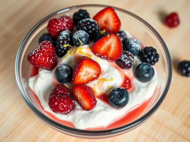 Bessen met mascarpone