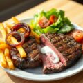 Biefstuk met gegrilde ui