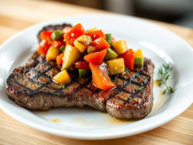 Biefstuk met Provençaalse groentesaus