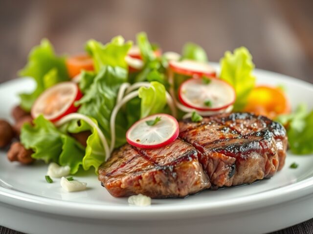 Biefstuk met salade