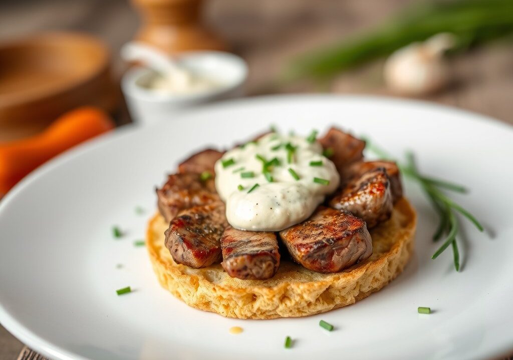 Biefstuk Tartaar met Bieslook Mayo — AI-gegenereerde illustratie