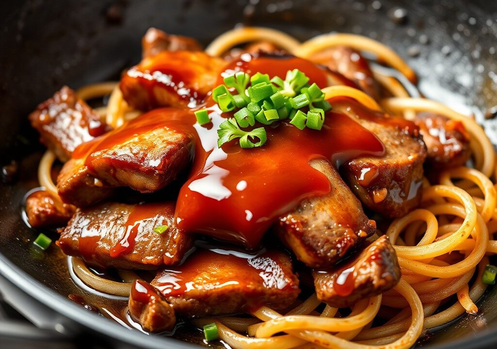 Biefstuk Teriyaki — AI-gegenereerde illustratie
