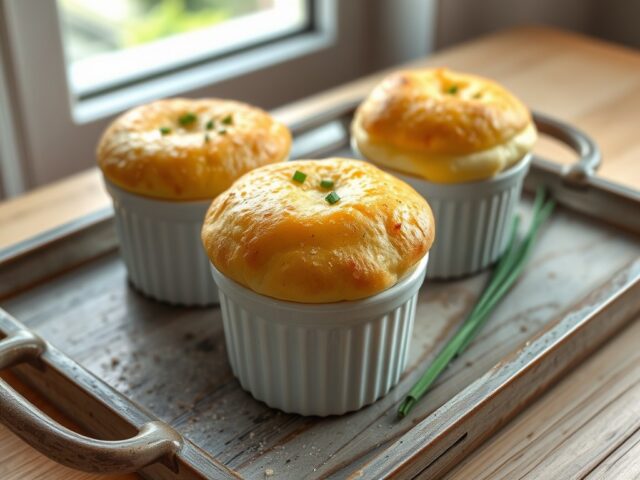 Bieslook kaassouffles