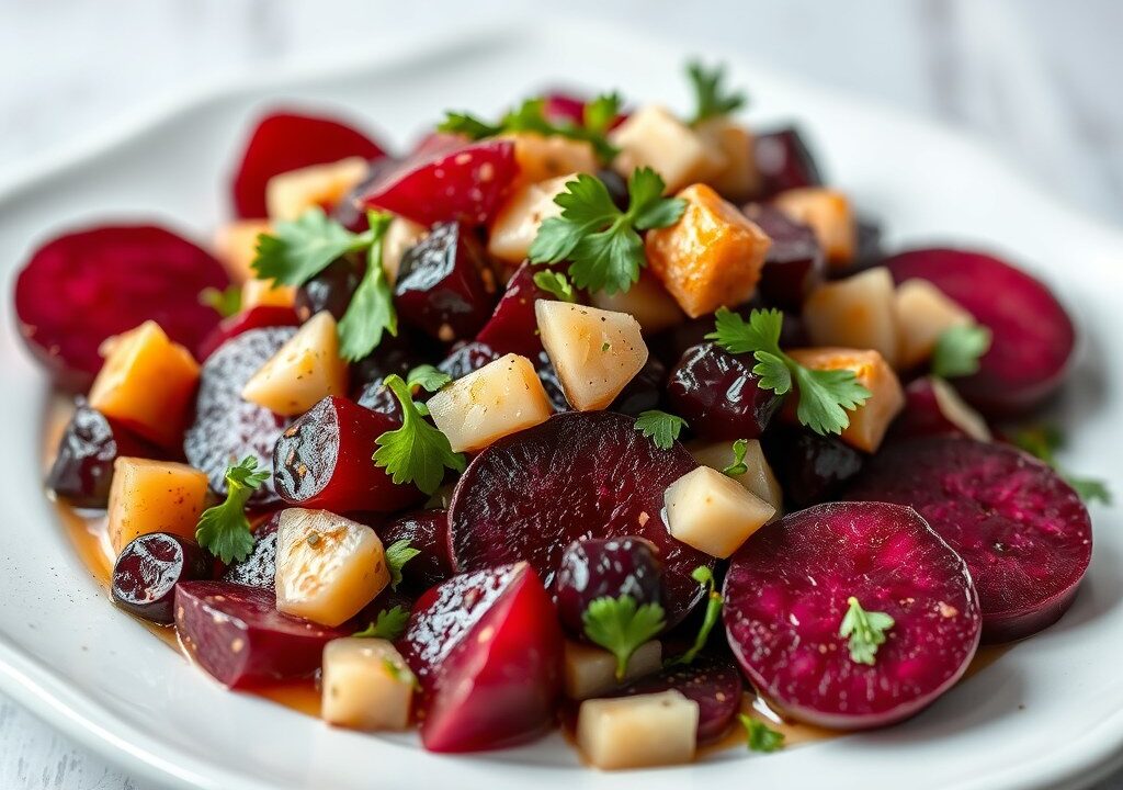 Bieten-Fruit Salade I — AI-gegenereerde illustratie