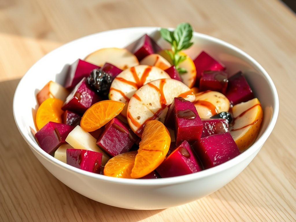 Bieten-Fruit Salade I, AI-gegenereerde illustratie