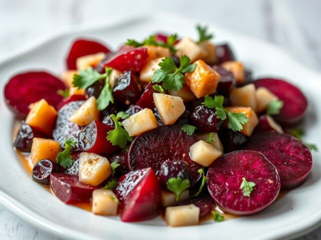 Bieten-Fruit Salade I — AI-gegenereerde illustratie