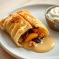 BLADERDEEG MET APPEL NOTEN EN PUDDING