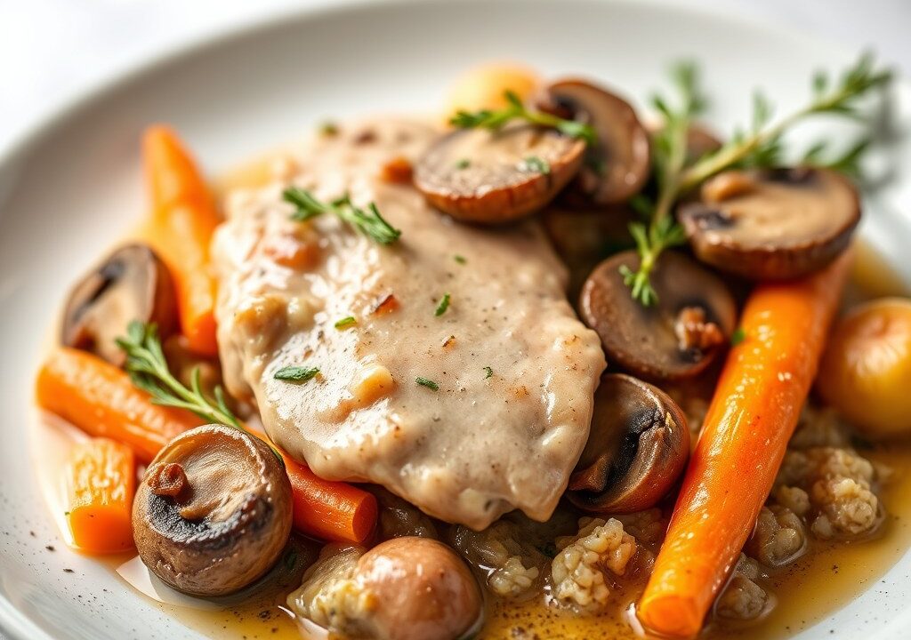 Blanquette de veau, AI-gegenereerde illustratie