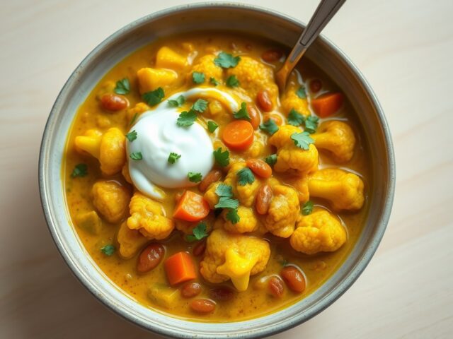 Bloemkool – linzen curry
