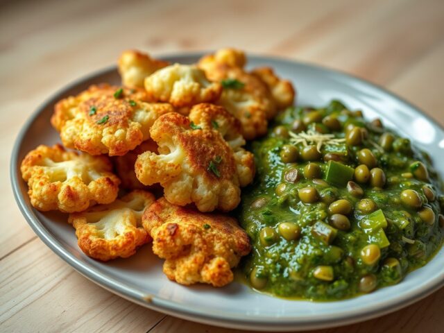Bloemkoolbeignets met salsa verde