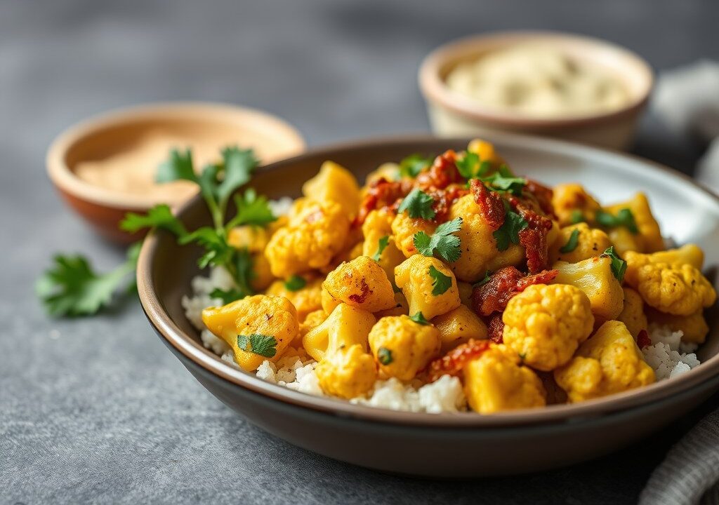 Bloemkoolcurry (snelle), AI-gegenereerde illustratie