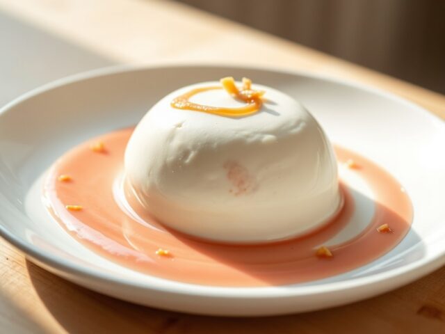 Bloemkoolmousse met garnalensaus